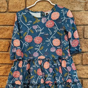 Tea Collection Floral Dress With Long Sleeves